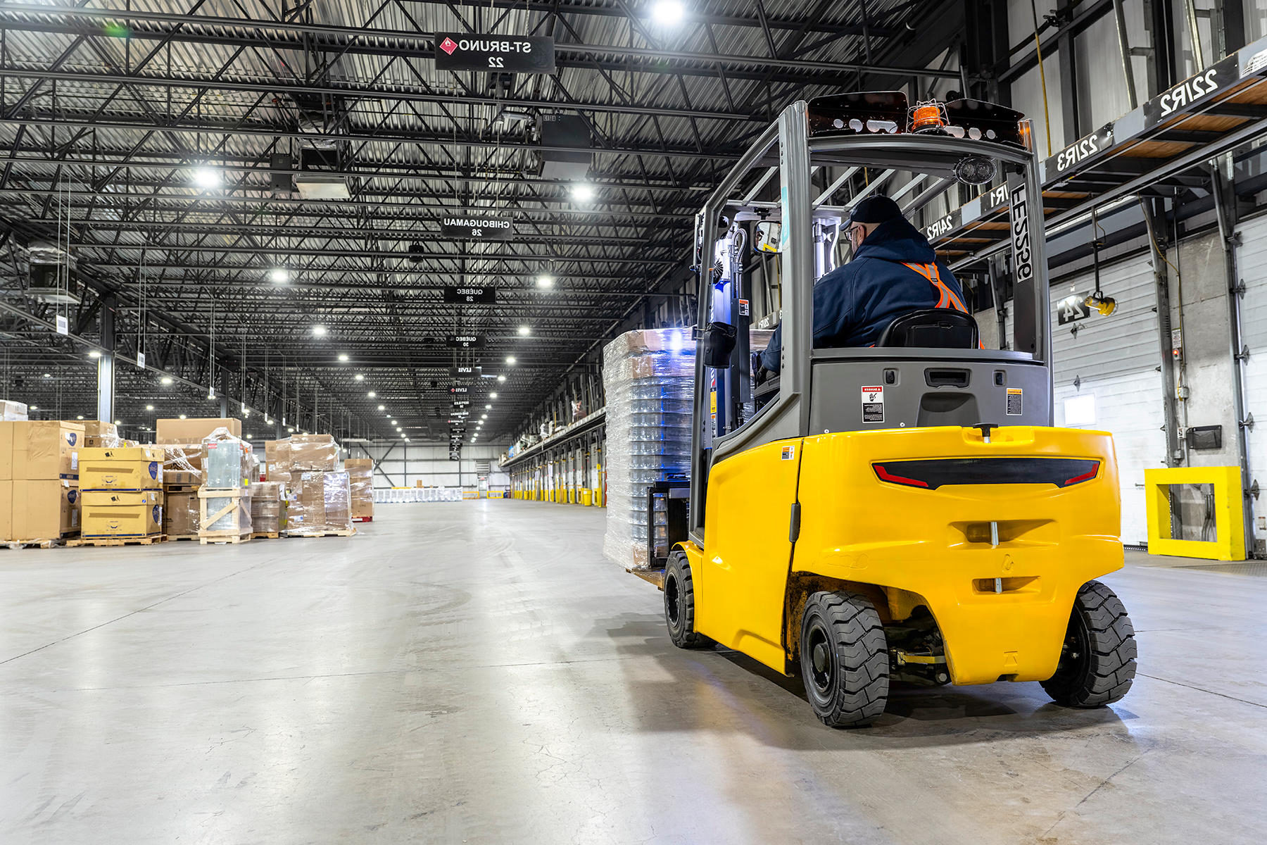 Forklift At Warehouse